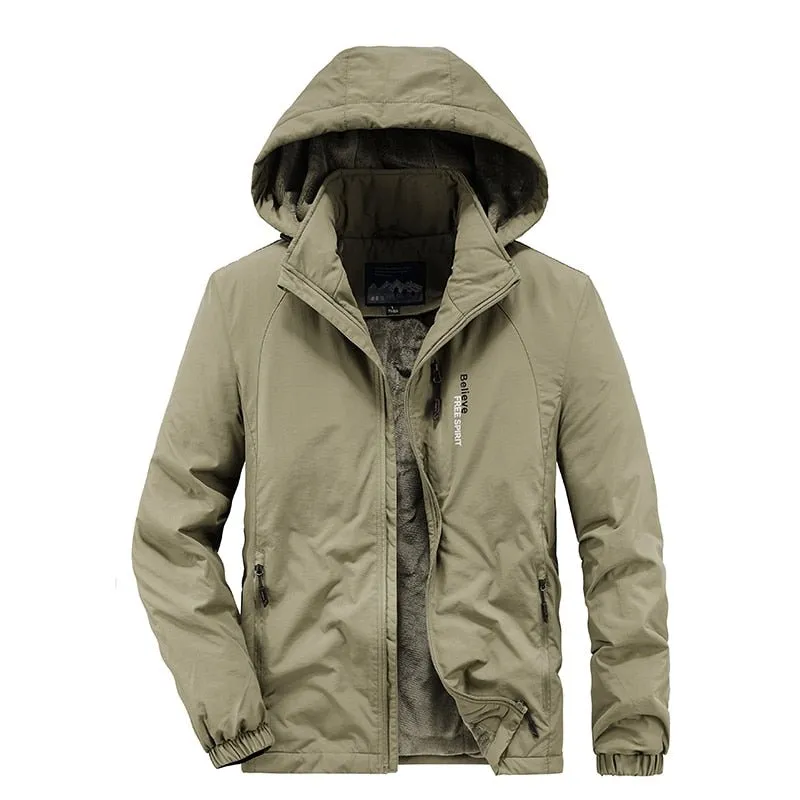 Parka d'hiver chaude à capuche pour homme Free sport - Believe