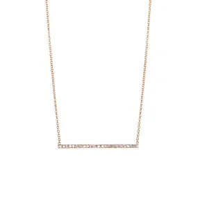 Pave Thin Bar Necklace