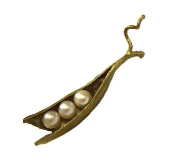 Pea Pod Tack Pin by Michael Michaud