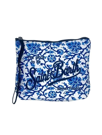 POCHETTE BIANCA FANTASIA BLU