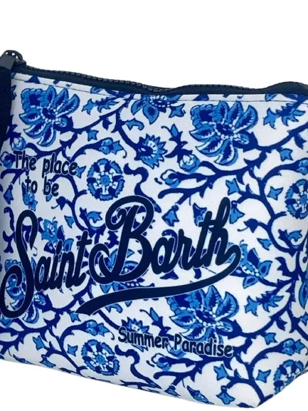 POCHETTE BIANCA FANTASIA BLU