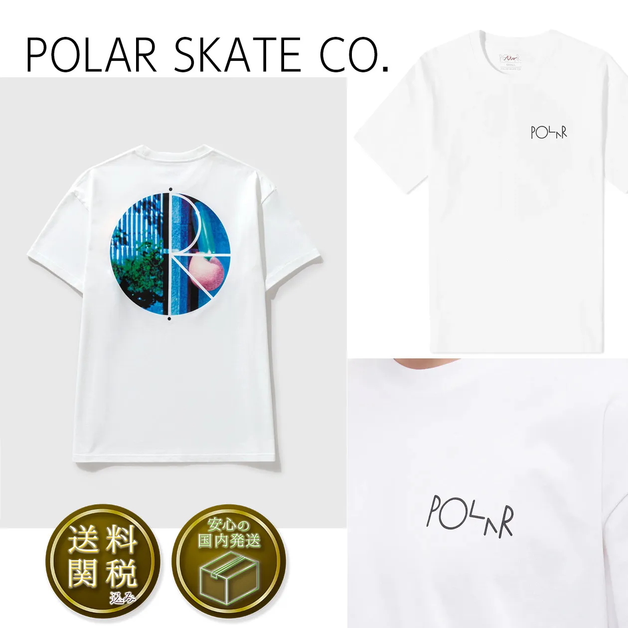 Polar Skate Co  |Crew Neck Street Style Cotton Short Sleeves Logo