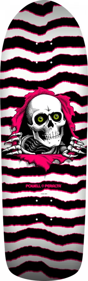 POWELL PERALTA DECK REISSUE OS RIPPER WHITE PINK 10.0 X 31.75