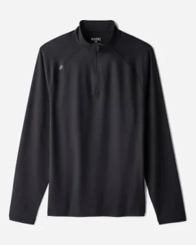 RHONE SESSION 1/4 ZIP, BLACK