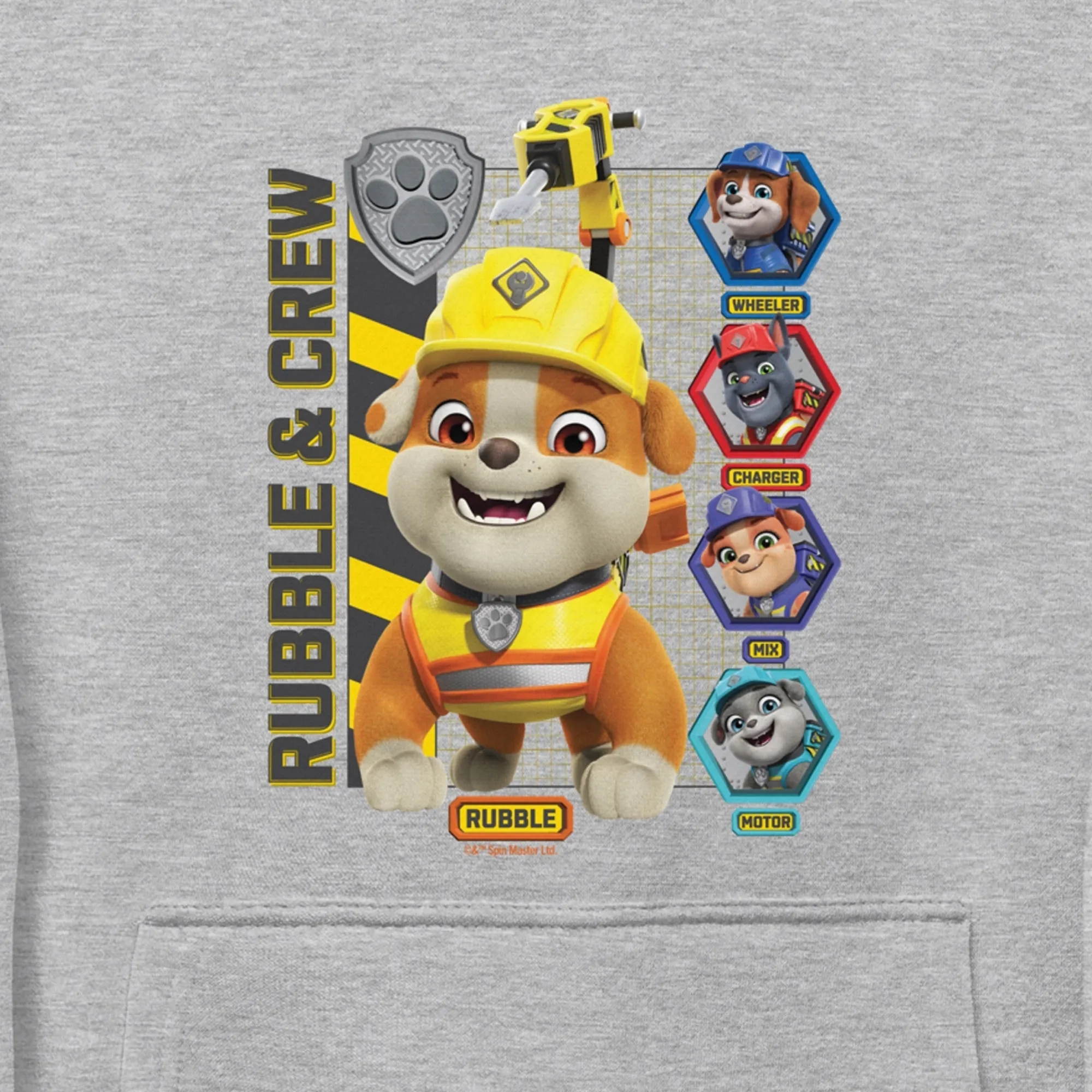 Rubble & Crew Characters Kids Hoodie