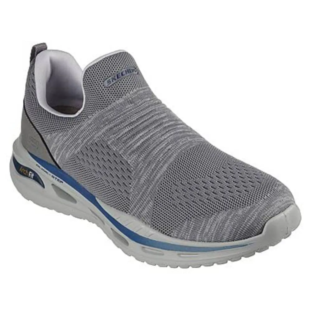 SKECHERS Men's Arch Fit Orvan Denison Running Shoe (Grey)