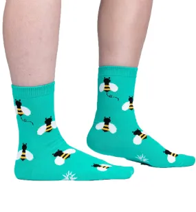 SOCK it to me Women's Crew Socks (Prints) - Bee Happy