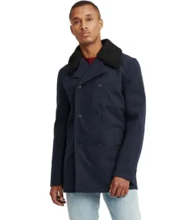 SOLID Cappotto da uomo in lana parka invernale vestibilità regolare Pinto blu scuro