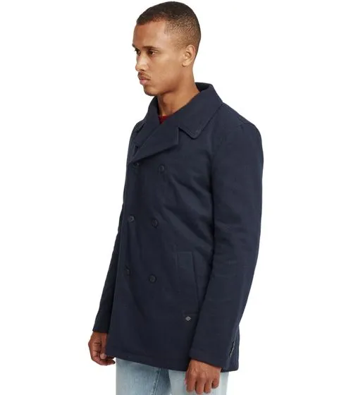 SOLID Parka d hiver pour homme en laine Coupe régulière Pinto Bleu foncé