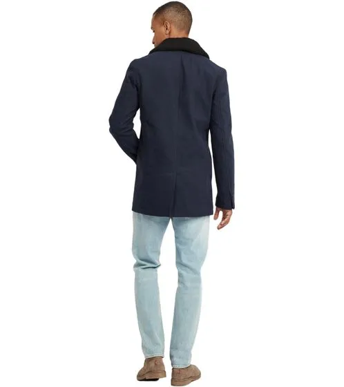 SOLID Parka d hiver pour homme en laine Coupe régulière Pinto Bleu foncé