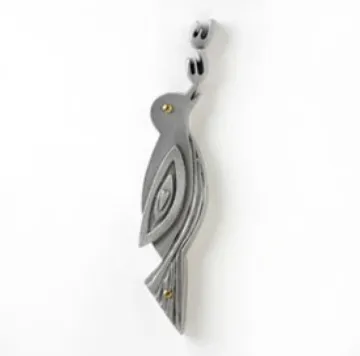 Songbird Mezuzah by Emily Rosenfeld