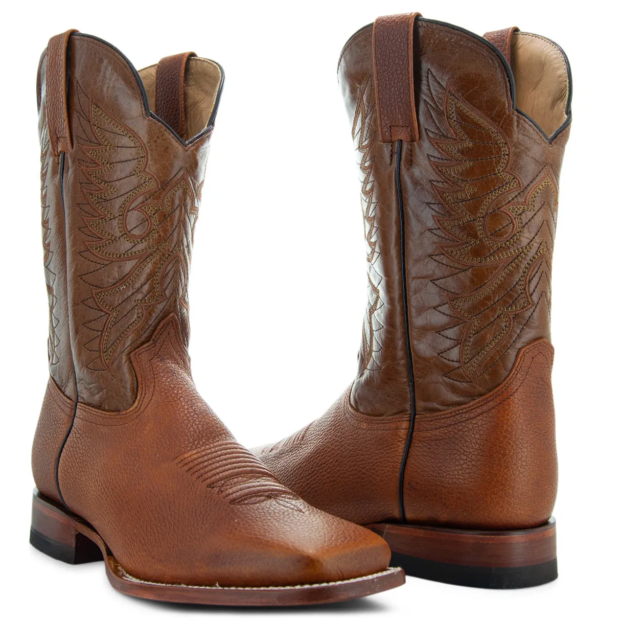 Soto Boots Men's Broad Square Toe Cowboy Boots H8003