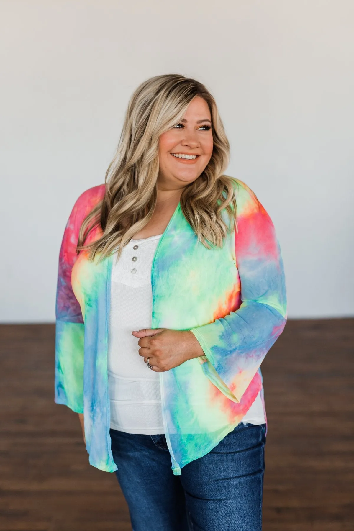 Sparked My Interest Tie Dye Kimono- Multi-Color