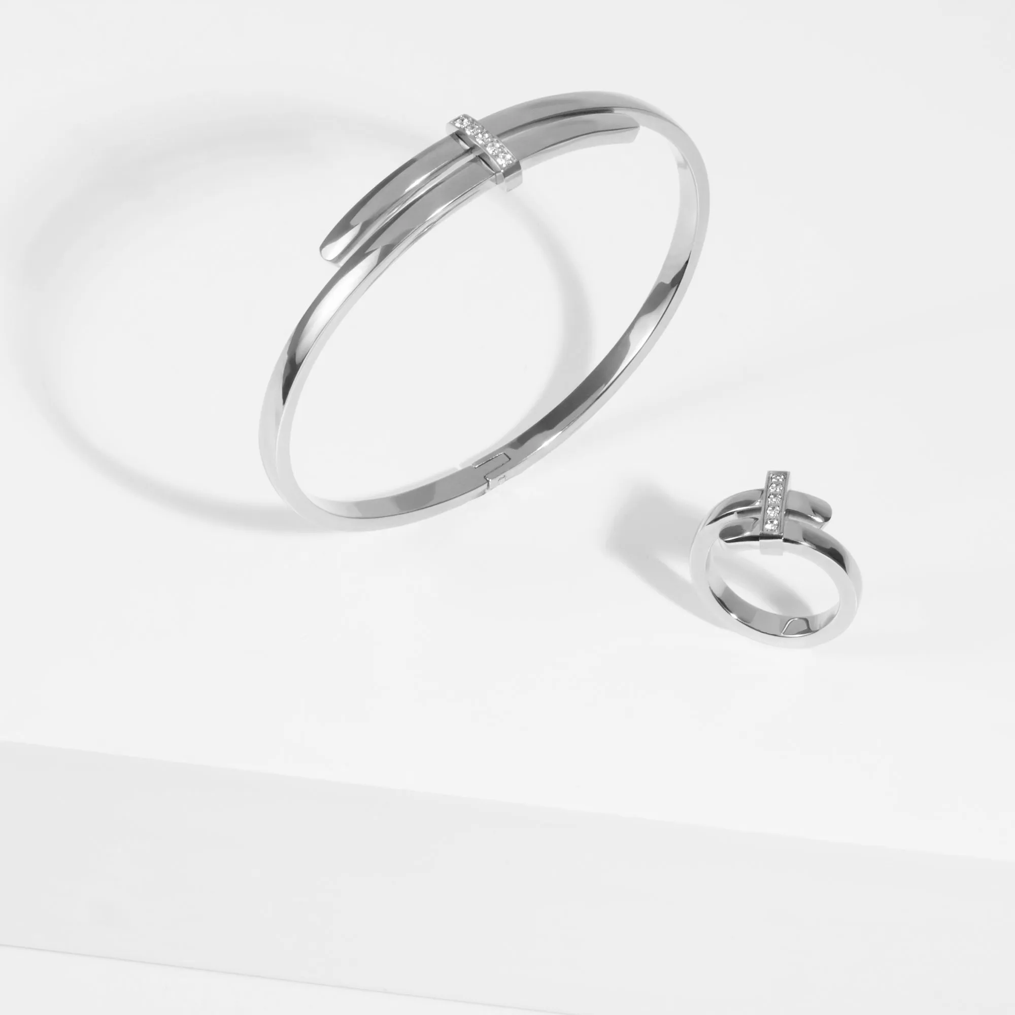 Stainless bar ring - JOELLE