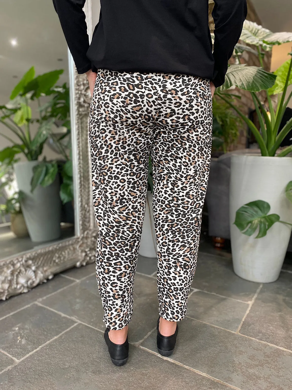 Stone Printed Leopard Joggers