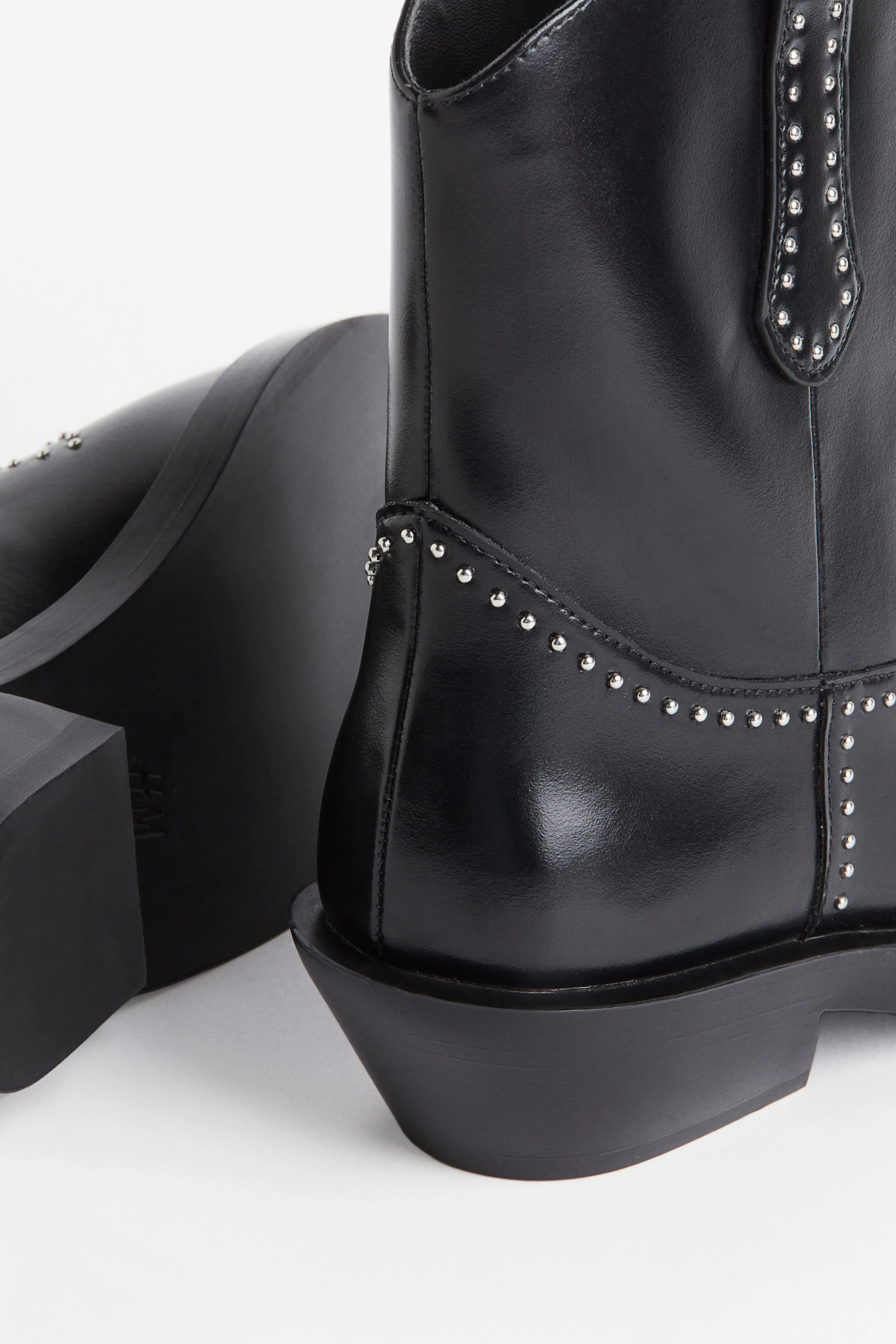 Studded cowboy boots - Low heel - Black - Ladies | H&M GB