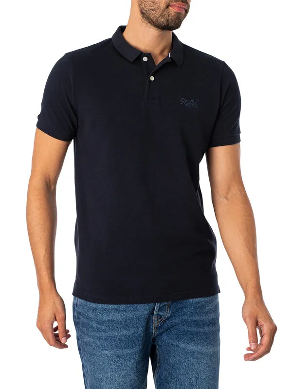 Superdry Classic Pique Polo Shirt - Eclipse Navy