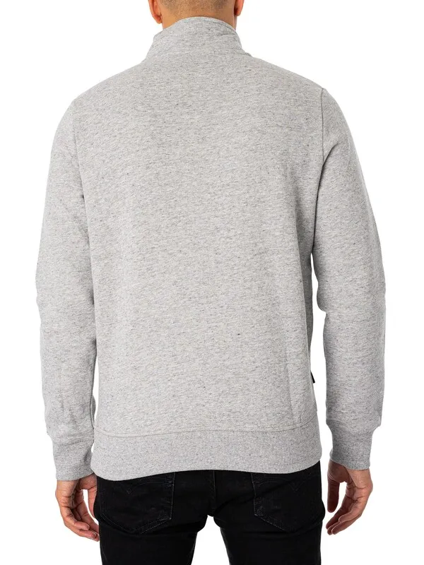 Superdry Essential Half Zip Sweatshirt - Athletic Grey Marl