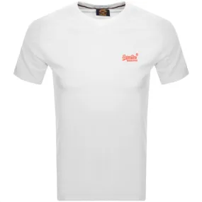 Superdry Essential Logo Neon T Shirt White