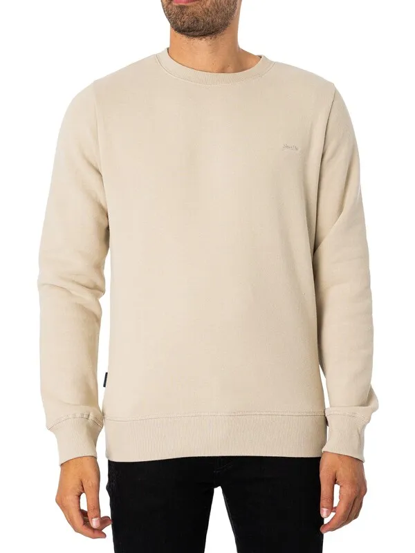 Superdry Essential Logo Sweatshirt - Light Stone Beige