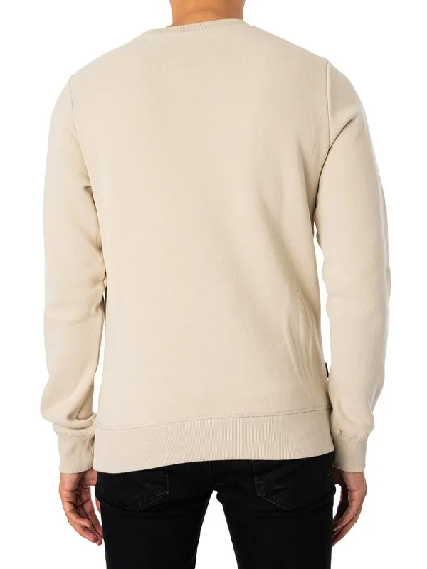 Superdry Essential Logo Sweatshirt - Light Stone Beige