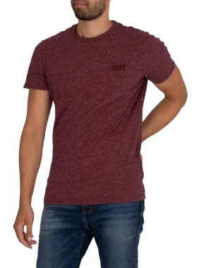 Superdry Vintage Logo EMB T-Shirt - Burgundy Heather