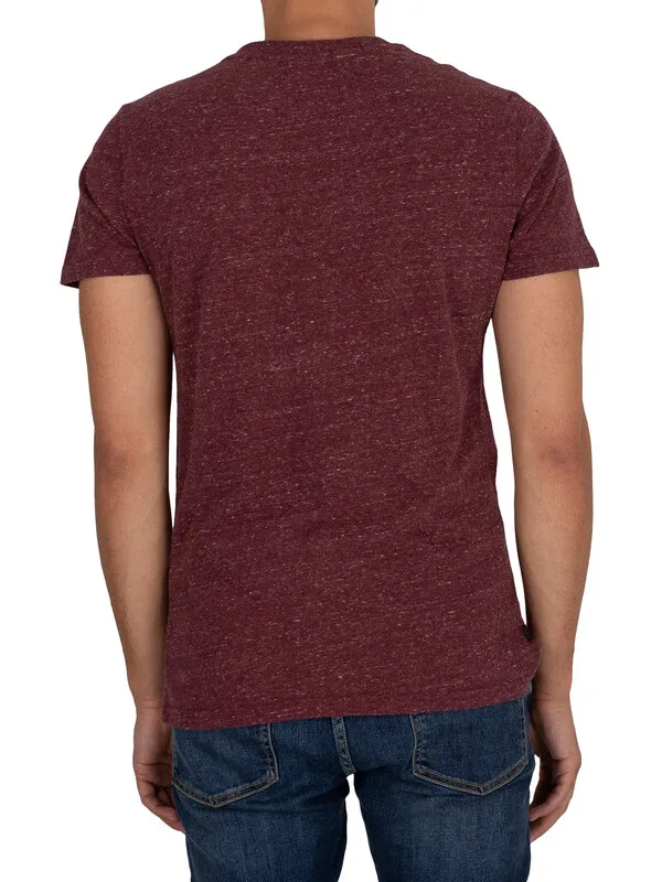 Superdry Vintage Logo EMB T-Shirt - Burgundy Heather