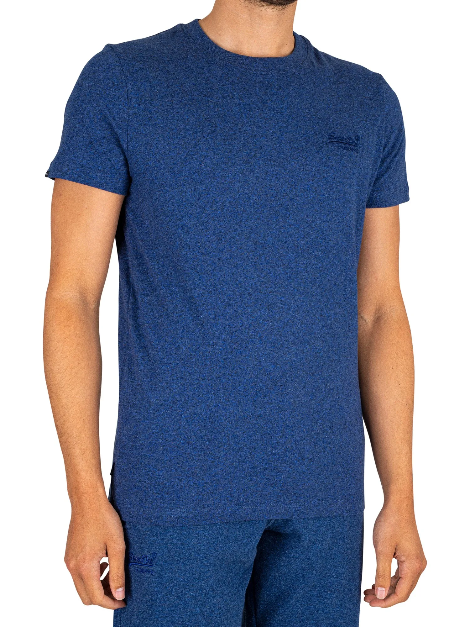 Superdry Vintage Logo Embroidered T-Shirt - Bright Blue Marl