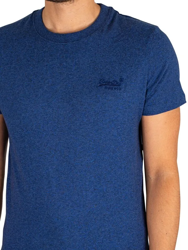 Superdry Vintage Logo Embroidered T-Shirt - Bright Blue Marl