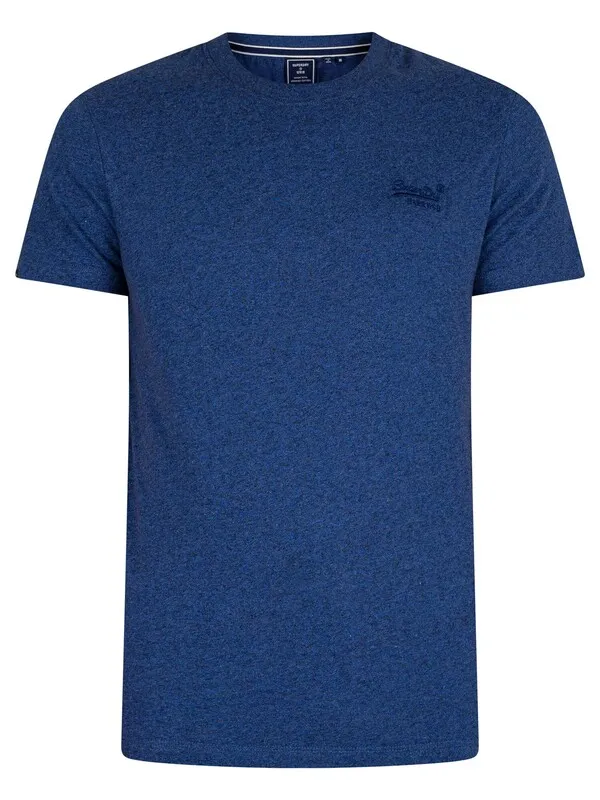 Superdry Vintage Logo Embroidered T-Shirt - Bright Blue Marl