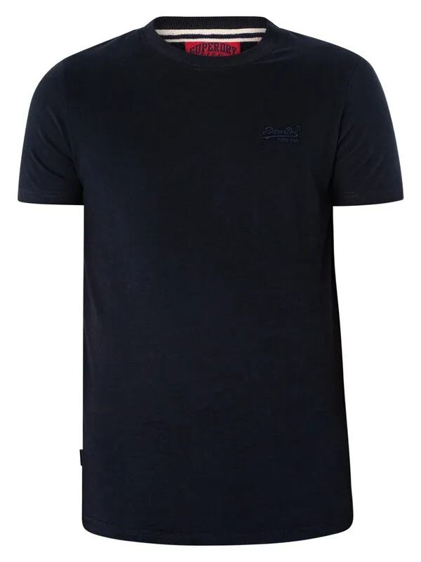 Superdry Vintage Logo Embroidered T-Shirt - Eclipse Navy