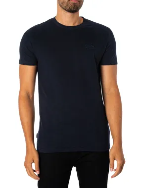 Superdry Vintage Logo Embroidered T-Shirt - Eclipse Navy