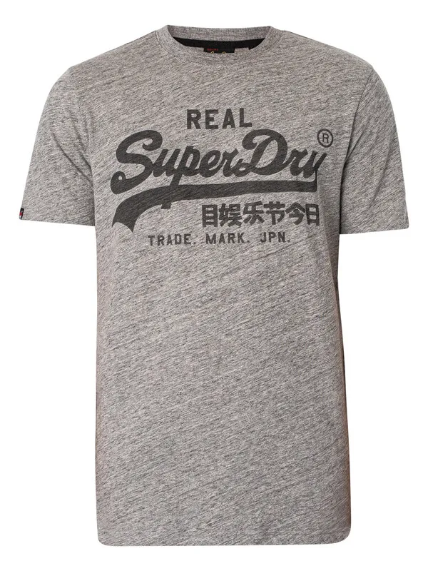 Superdry Vintage Logo T-Shirt - Athletic Grey Marl