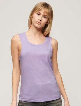 Superdry Women's Cotton Rich Scoop Neck Tank Top - 10 - Purple, Purple,Pink,Yellow