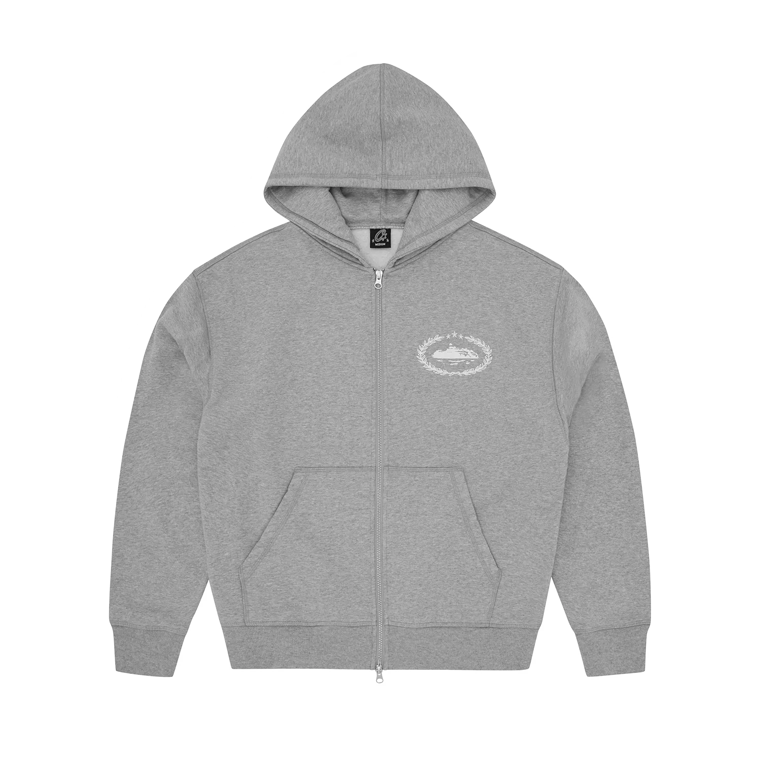 SUPERIOR ROYALE ZIP HOODIE [HEATHER GREY]