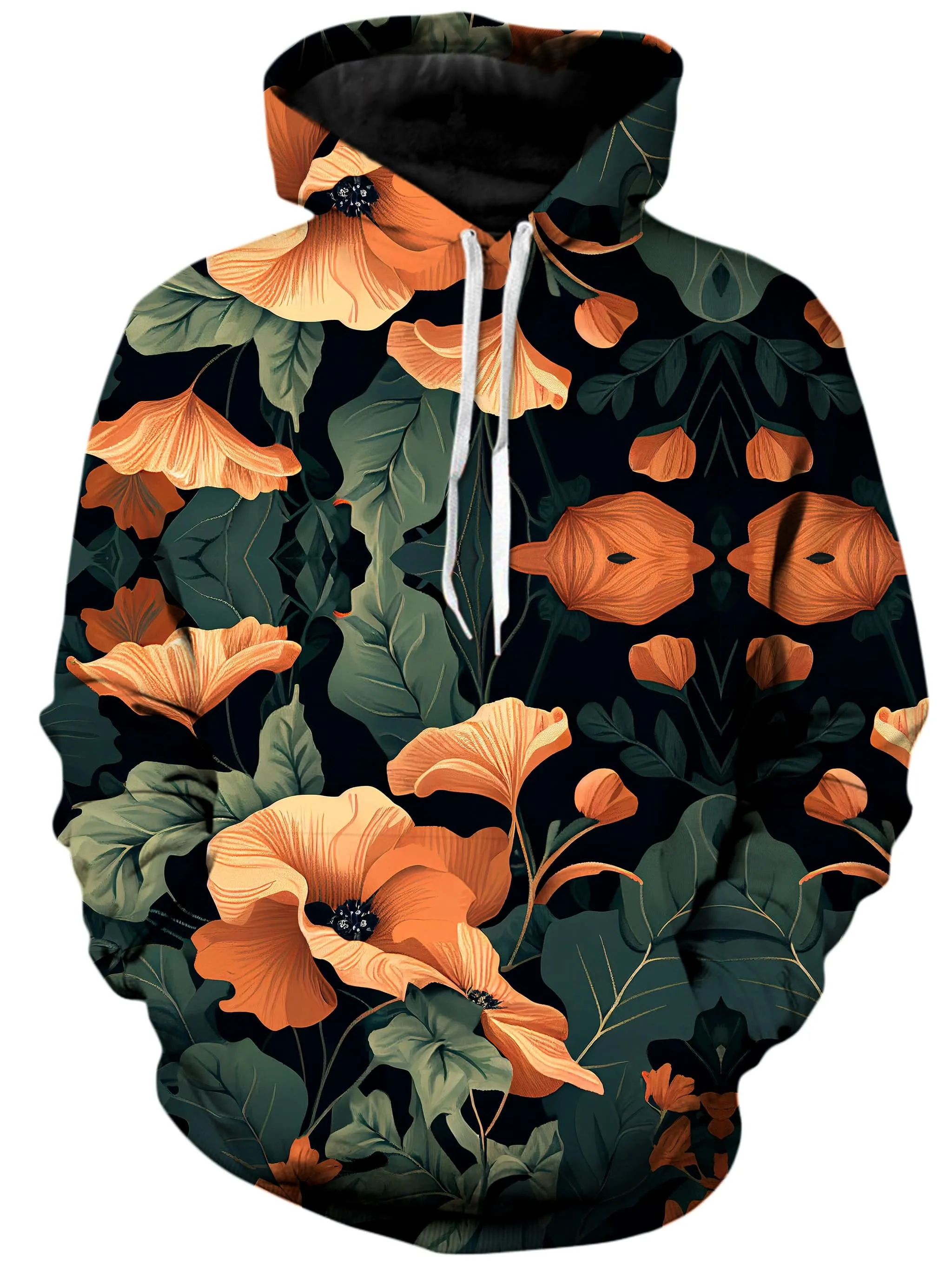 Tangerine Floral Unisex Hoodie (Clearance)