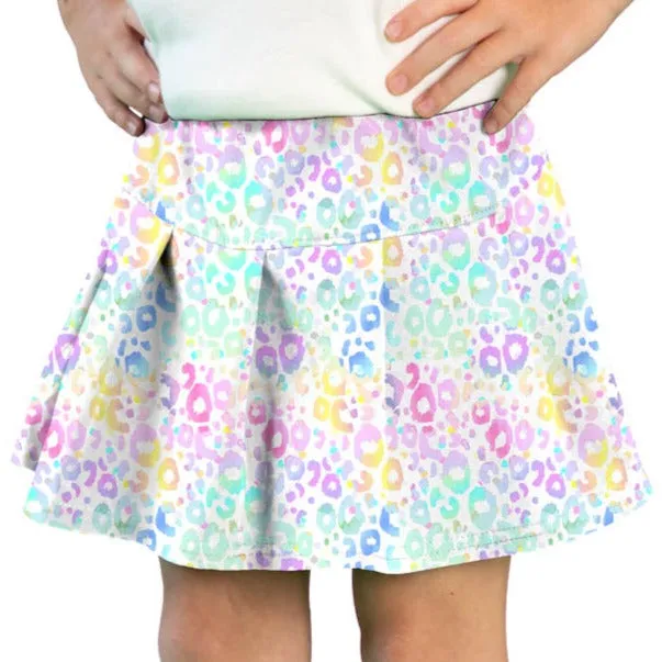 Tennis Skort - Pastel Leopard