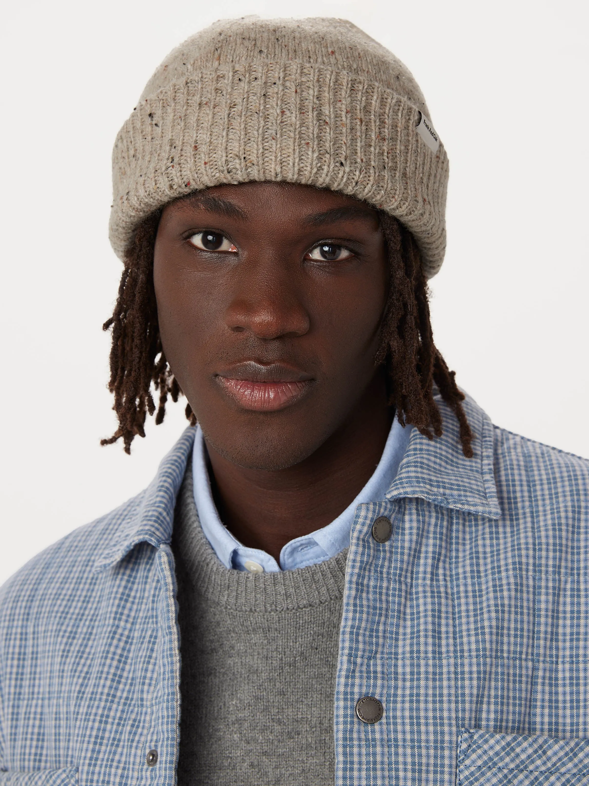 The Donegal Wool Beanie in Beige