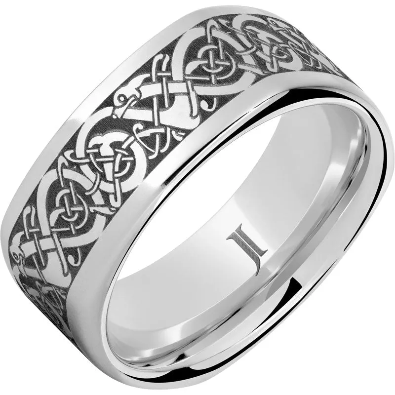 The Viking - Serinium Square Engraved Ring