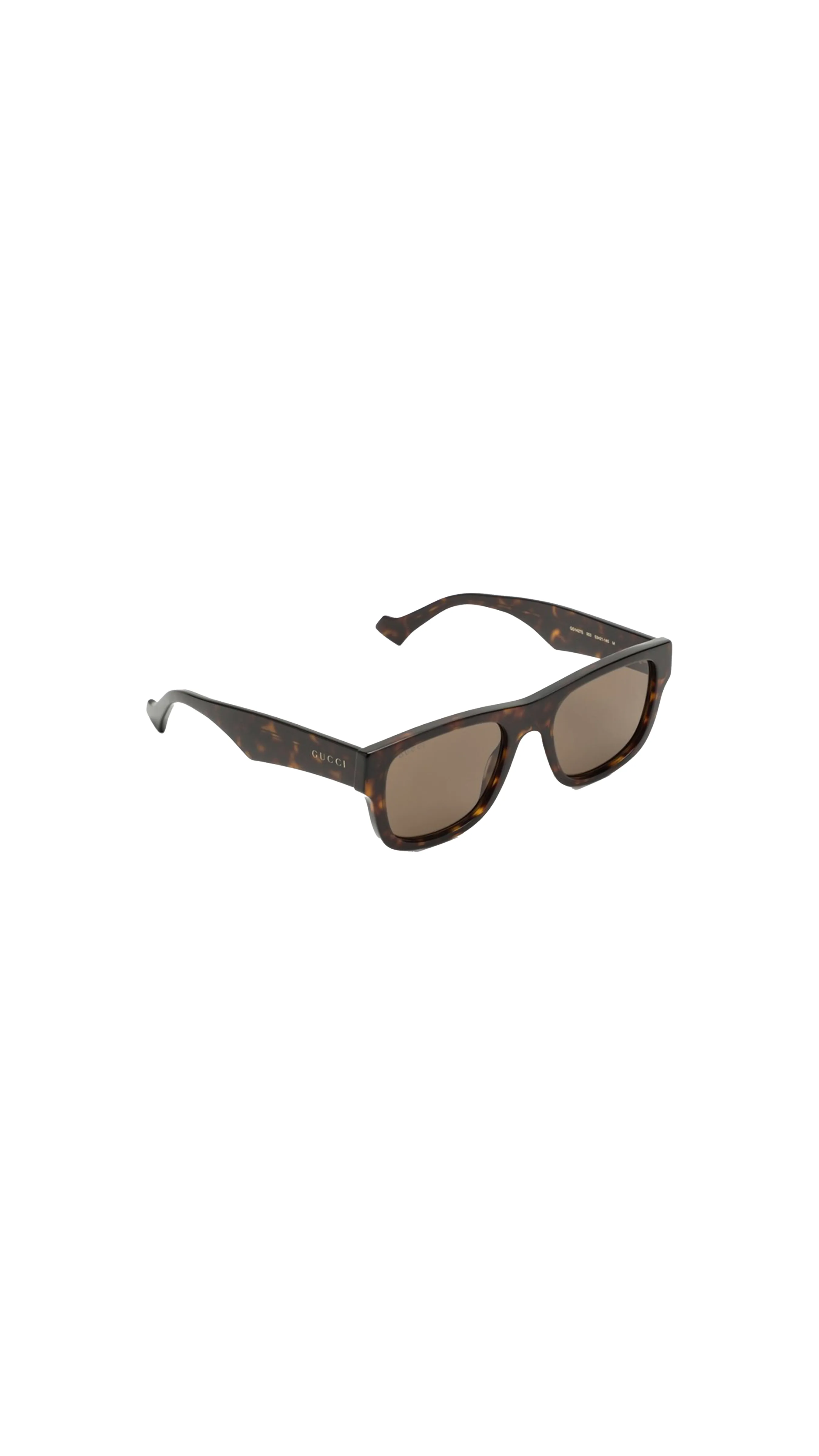 Tortoiseshell Rectangular Sunglasses - Brown