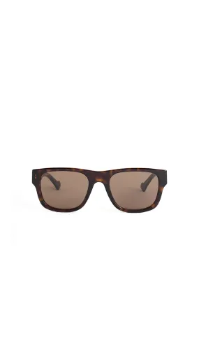 Tortoiseshell Rectangular Sunglasses - Brown