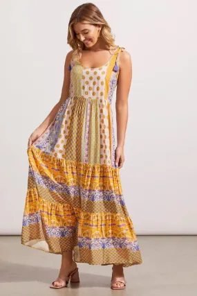 Tribal Border Print Maxi Dress