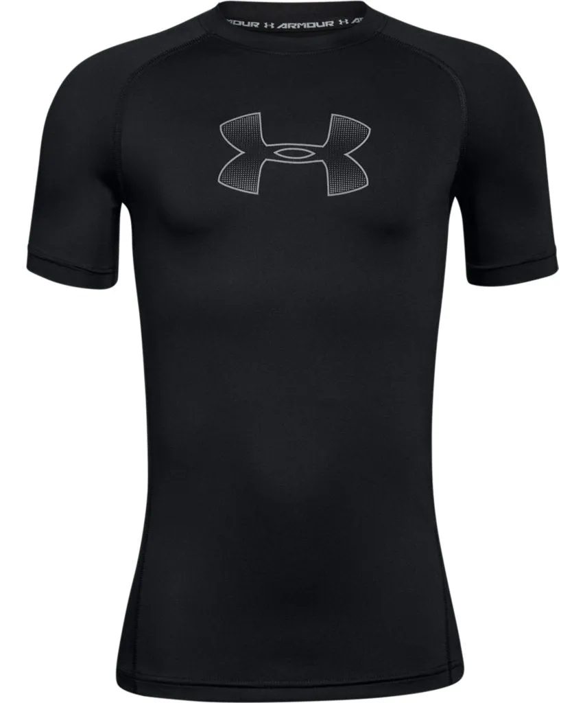 UNDER ARMOUR KIDS ARMOUR SHORT SLEEVE T SHIRT - BLACK