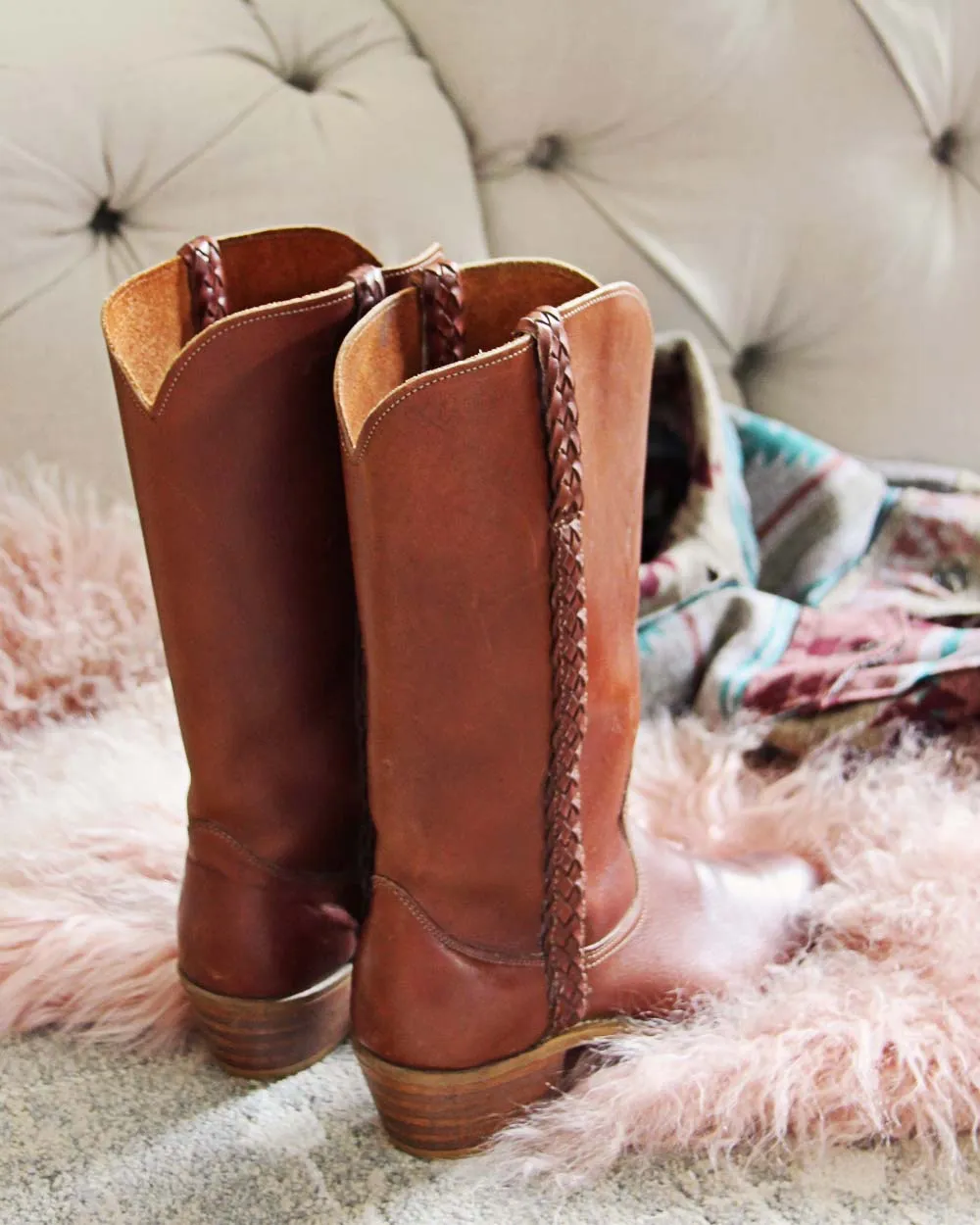 Vintage Braided Campus Boots