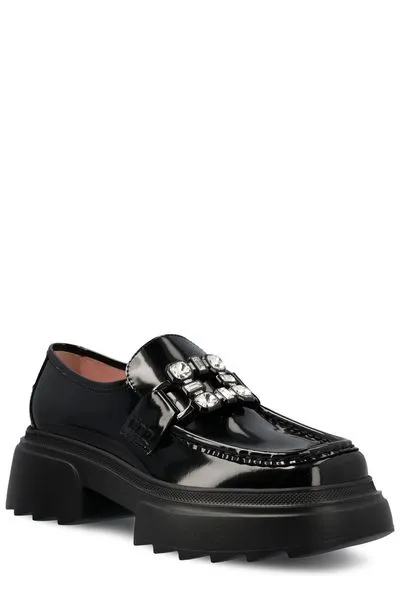 WALLAVIV PATENT LEATHER LOAFERS WITH RH