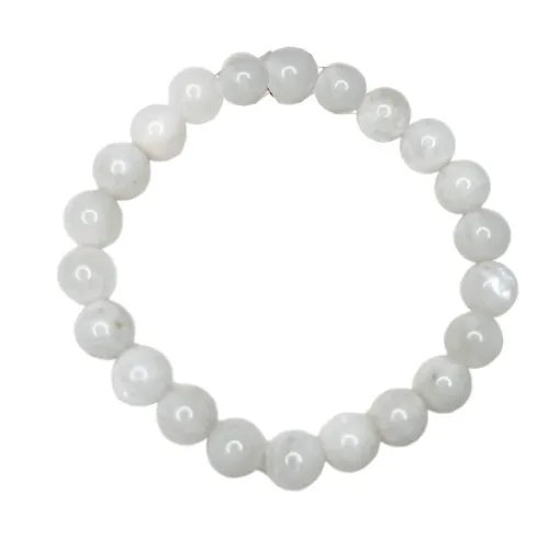 White Rainbow Moonstone Bracelet: New Beginnings, Emotional Stability, Calm