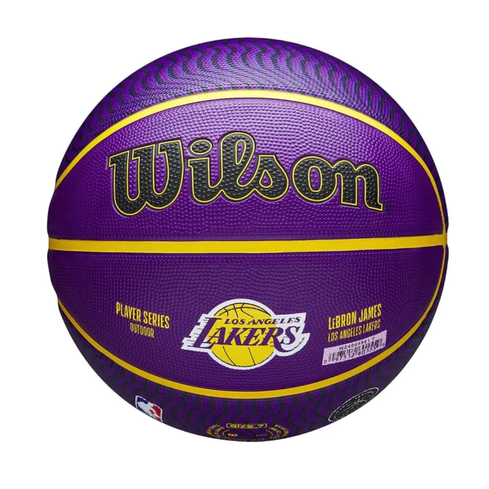 WILSON Lebron NBA Player Icon Outdoor Basketball (Purple/Yellow)