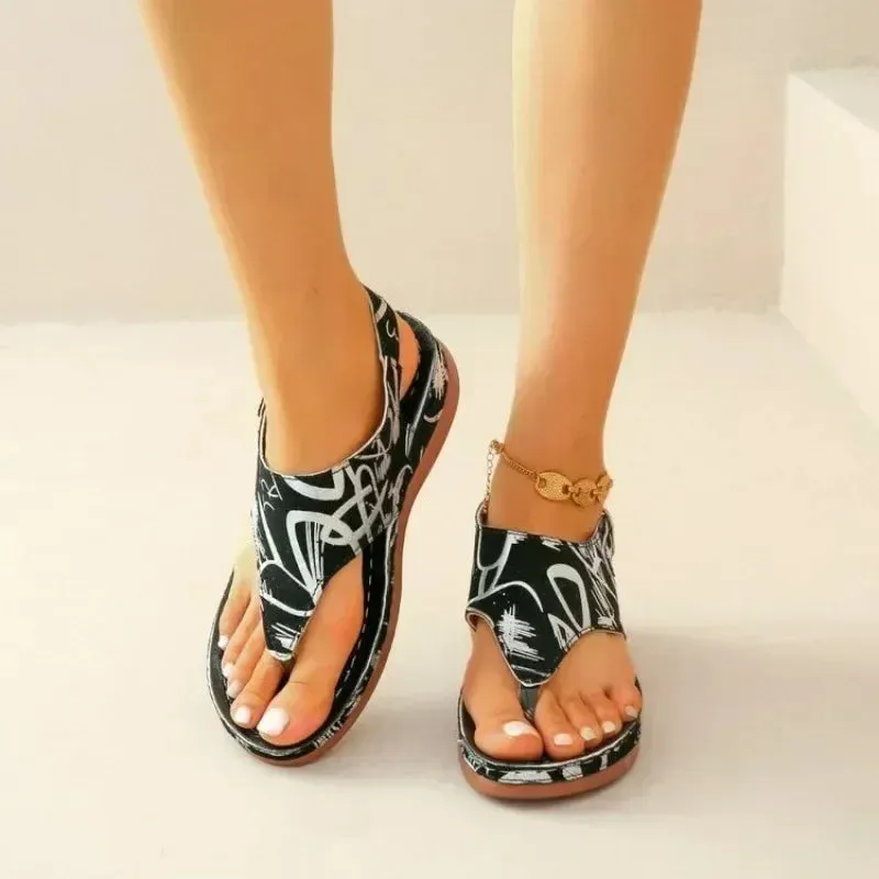 Women Rome Sandals Summer Mixed Colors Platform Wedge