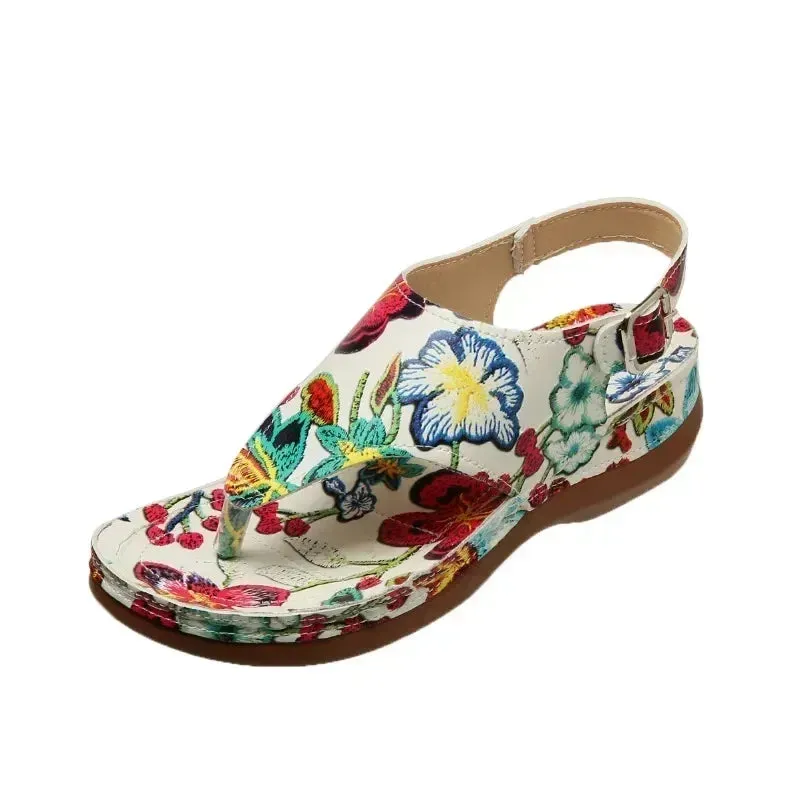 Women Rome Sandals Summer Mixed Colors Platform Wedge