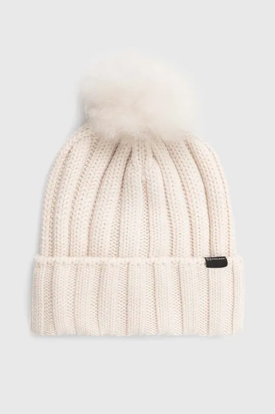 Woolrich wool beanie beige color